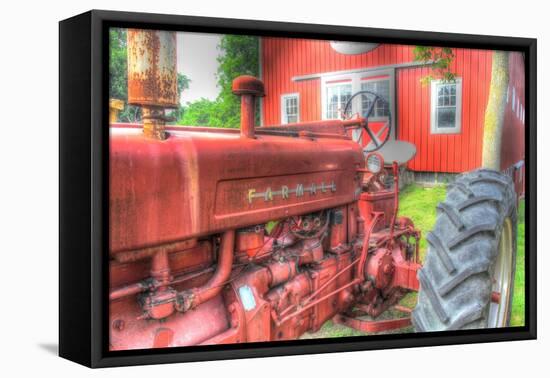 Tractor and Barn-Robert Goldwitz-Framed Premier Image Canvas
