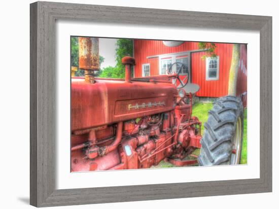 Tractor and Barn-Robert Goldwitz-Framed Giclee Print