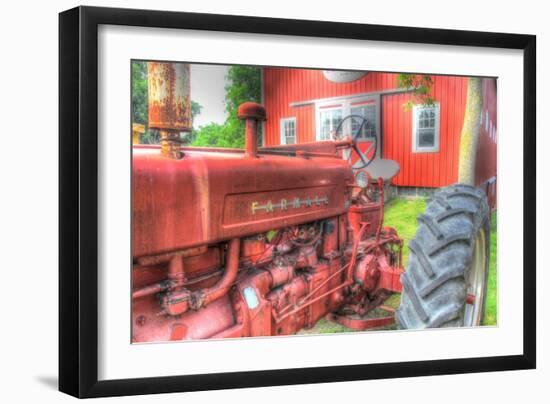 Tractor and Barn-Robert Goldwitz-Framed Giclee Print