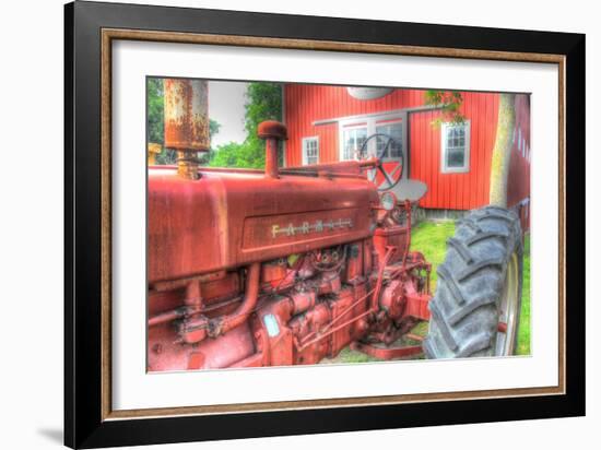 Tractor and Barn-Robert Goldwitz-Framed Giclee Print