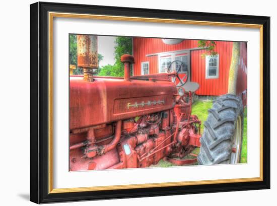 Tractor and Barn-Robert Goldwitz-Framed Giclee Print