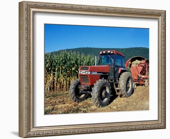 Tractor and Corn Field in Litchfield Hills, Connecticut, USA-Jerry & Marcy Monkman-Framed Photographic Print