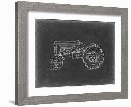 Tractor Blueprint I-Ethan Harper-Framed Art Print