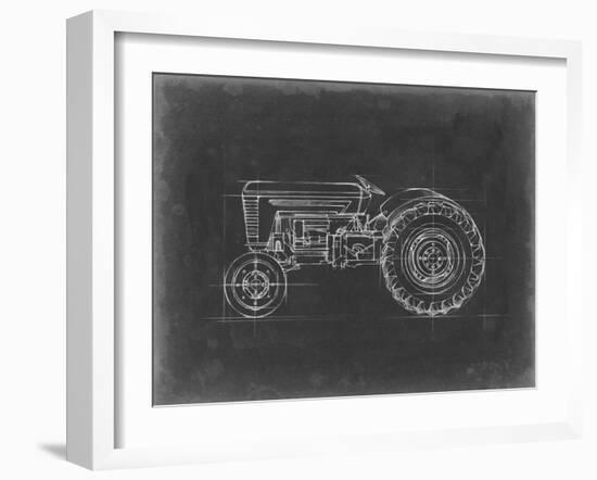 Tractor Blueprint I-Ethan Harper-Framed Art Print