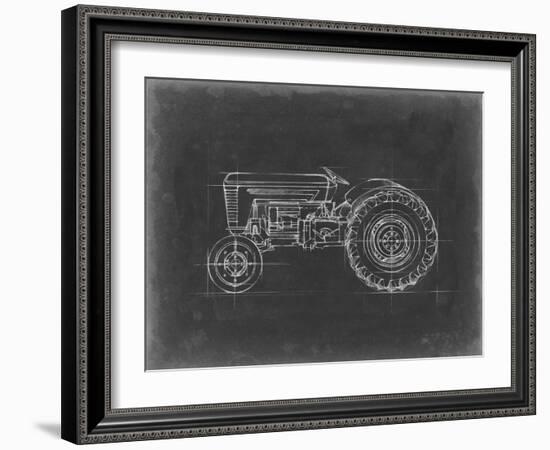 Tractor Blueprint I-Ethan Harper-Framed Art Print