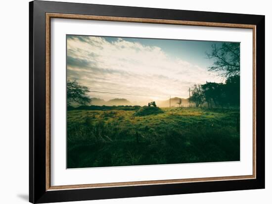 Tractor Landscape, Misty Sonoma County Morning, Bay Area-Vincent James-Framed Photographic Print