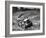 Tractor Unit Pulling an Earth Grading Machine at a Site Near Rotherham, South Yorkshire, 1954-Michael Walters-Framed Photographic Print