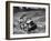 Tractor Unit Pulling an Earth Grading Machine at a Site Near Rotherham, South Yorkshire, 1954-Michael Walters-Framed Photographic Print