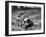 Tractor Unit Pulling an Earth Grading Machine at a Site Near Rotherham, South Yorkshire, 1954-Michael Walters-Framed Photographic Print