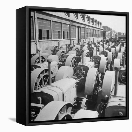 Tractors at Officine Meccaniche Company-Dmitri Kessel-Framed Premier Image Canvas