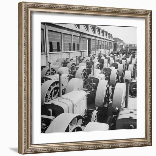 Tractors at Officine Meccaniche Company-Dmitri Kessel-Framed Photographic Print