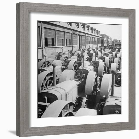 Tractors at Officine Meccaniche Company-Dmitri Kessel-Framed Photographic Print