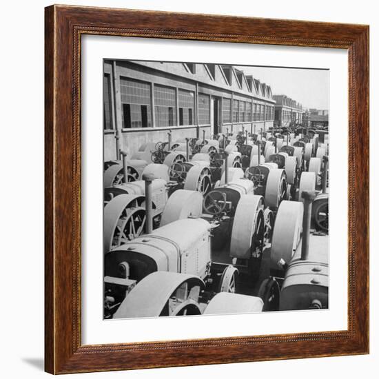 Tractors at Officine Meccaniche Company-Dmitri Kessel-Framed Photographic Print