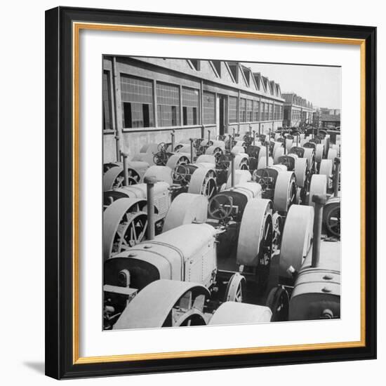 Tractors at Officine Meccaniche Company-Dmitri Kessel-Framed Photographic Print