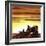 "Tractors at Sunset," October 3, 1942-Arthur C. Radebaugh-Framed Giclee Print