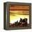 "Tractors at Sunset," October 3, 1942-Arthur C. Radebaugh-Framed Premier Image Canvas