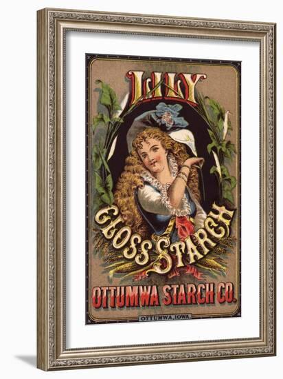 Trade Card Advertising Lily Gloss Starch, Ottuma Starch Co., c.1885-null-Framed Giclee Print