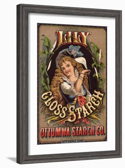 Trade Card Advertising Lily Gloss Starch, Ottuma Starch Co., c.1885--Framed Giclee Print