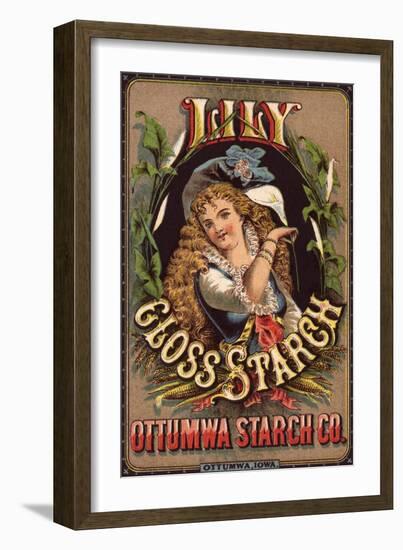 Trade Card Advertising Lily Gloss Starch, Ottuma Starch Co., c.1885--Framed Giclee Print