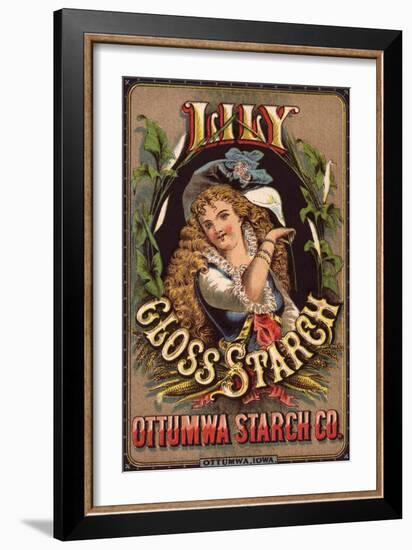 Trade Card Advertising Lily Gloss Starch, Ottuma Starch Co., c.1885-null-Framed Giclee Print