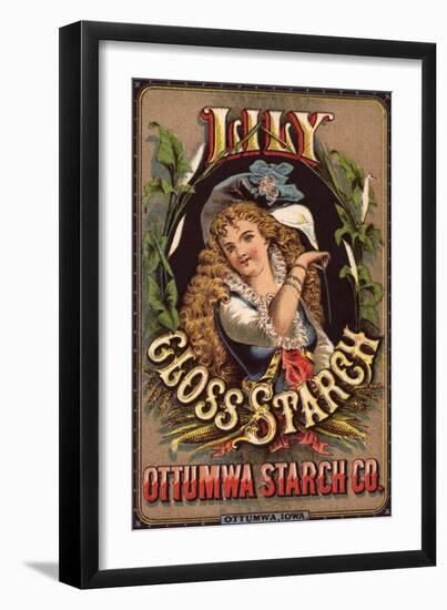 Trade Card Advertising Lily Gloss Starch, Ottuma Starch Co., c.1885-null-Framed Giclee Print