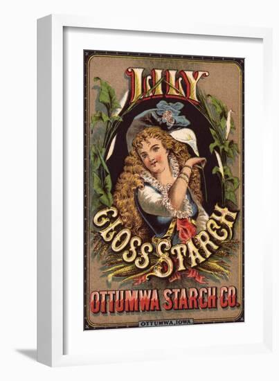 Trade Card Advertising Lily Gloss Starch, Ottuma Starch Co., c.1885-null-Framed Giclee Print