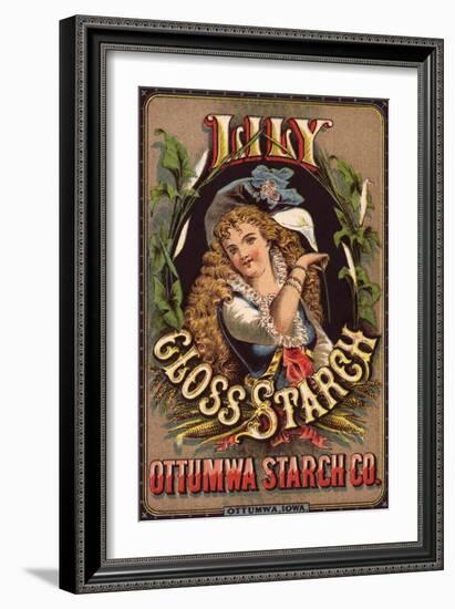 Trade Card Advertising Lily Gloss Starch, Ottuma Starch Co., c.1885-null-Framed Giclee Print