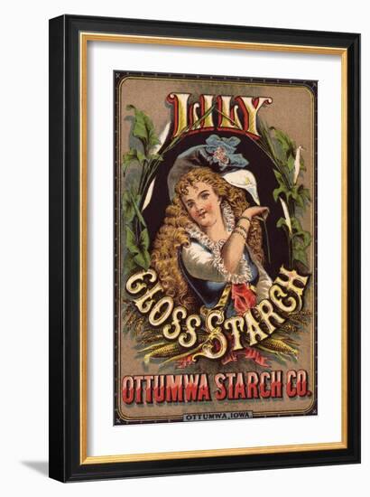 Trade Card Advertising Lily Gloss Starch, Ottuma Starch Co., c.1885-null-Framed Giclee Print