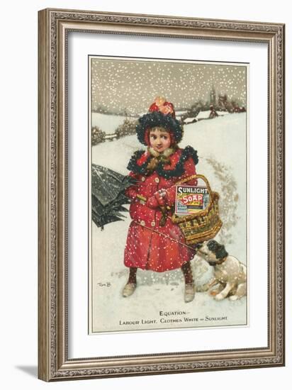 Trade Card for Sunlight Soap, C1900-Tom Browne-Framed Giclee Print