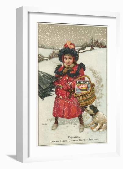 Trade Card for Sunlight Soap, C1900-Tom Browne-Framed Giclee Print