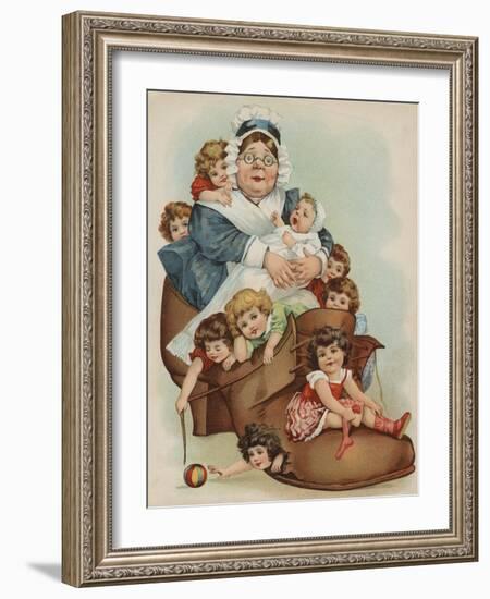 Trade Card with the Old Woman Who Lived in a Shoe-Paper Rodeo-Framed Giclee Print