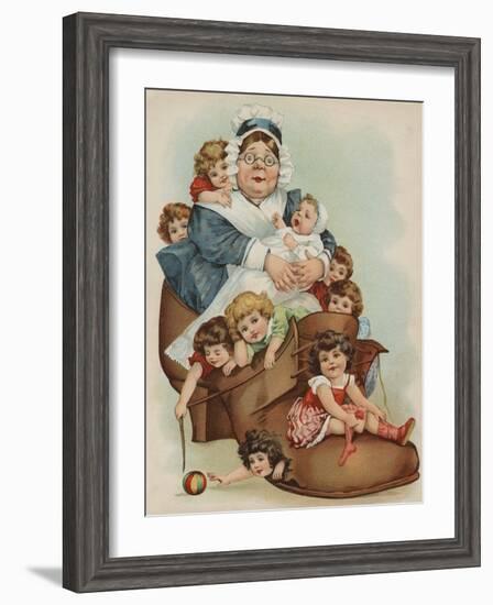 Trade Card with the Old Woman Who Lived in a Shoe-Paper Rodeo-Framed Giclee Print