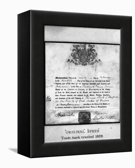 Trademark Certificate, 1849 (1963)-Michael Walters-Framed Premier Image Canvas