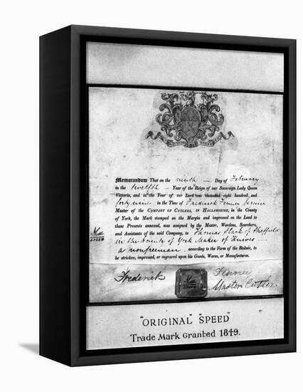 Trademark Certificate, 1849 (1963)-Michael Walters-Framed Premier Image Canvas