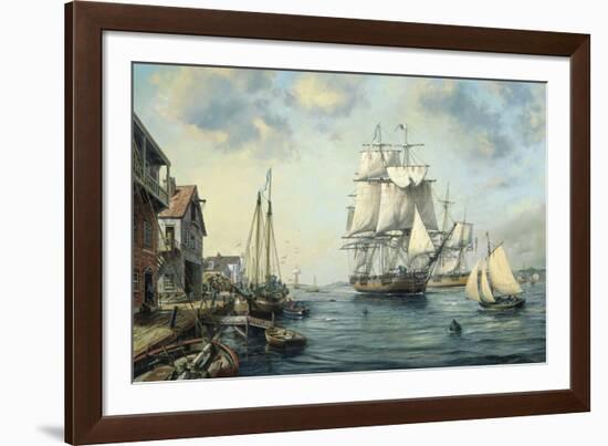 Trader 'Eliza' in Old Marblehead-Roy Cross-Framed Giclee Print
