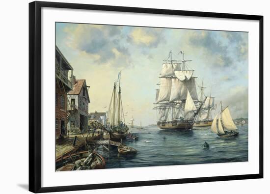 Trader 'Eliza' in Old Marblehead-Roy Cross-Framed Giclee Print