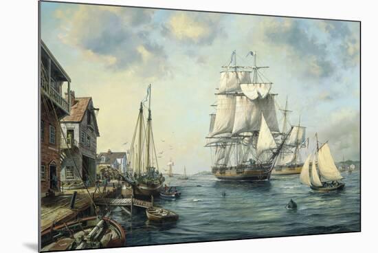 Trader 'Eliza' in Old Marblehead-Roy Cross-Mounted Giclee Print