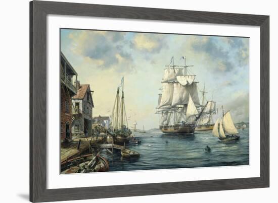 Trader 'Eliza' in Old Marblehead-Roy Cross-Framed Giclee Print