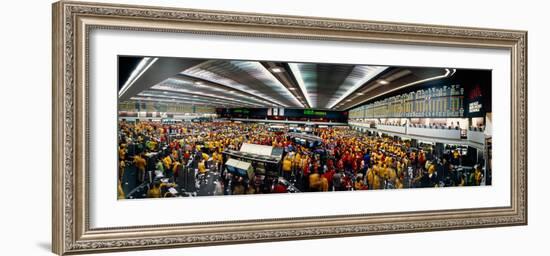 Traders in a Stock Market, Chicago Mercantile Exchange, Chicago, Illinois, USA-null-Framed Photographic Print