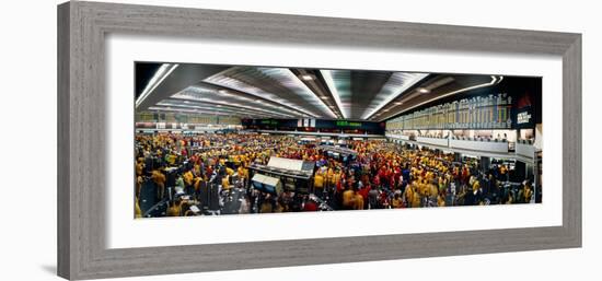 Traders in a Stock Market, Chicago Mercantile Exchange, Chicago, Illinois, USA-null-Framed Photographic Print