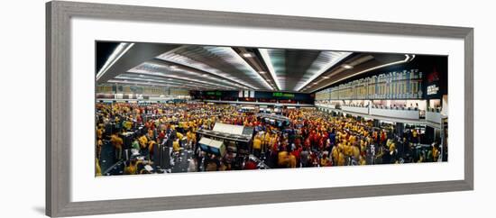 Traders in a Stock Market, Chicago Mercantile Exchange, Chicago, Illinois, USA-null-Framed Photographic Print