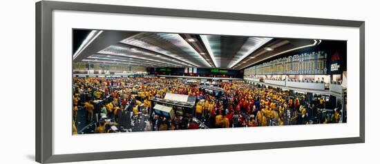 Traders in a Stock Market, Chicago Mercantile Exchange, Chicago, Illinois, USA-null-Framed Photographic Print