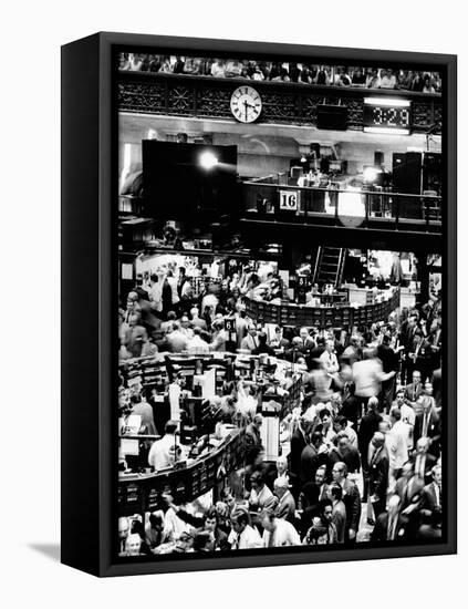 Trading Floor of the New York Stock Exchange on August 16, 1971-null-Framed Stretched Canvas