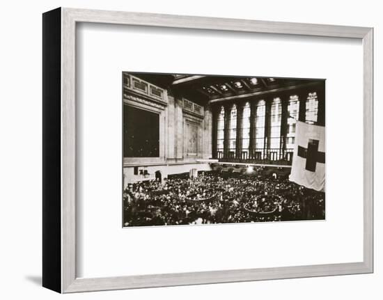 Trading floor of the New York Stock Exchange, USA, early 1930s-Unknown-Framed Photographic Print