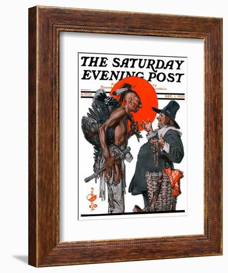 "Trading for a Turkey," Saturday Evening Post Cover, December 1, 1923-Joseph Christian Leyendecker-Framed Giclee Print