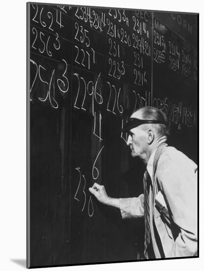 Trading in the "Grain Pit" at the Chicago Board of Trade-Wallace Kirkland-Mounted Photographic Print