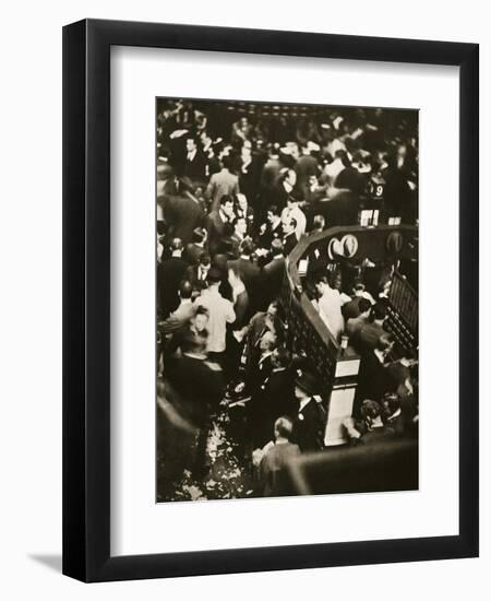 Trading Post 9, New York Stock Exchange, USA, early 1930s-Unknown-Framed Photographic Print