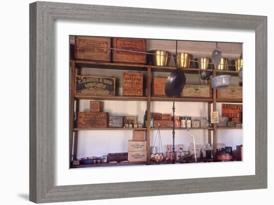 Trading Post Reconstructed at Fort Laramie on the Oregon Trail, Wyoming-null-Framed Photographic Print