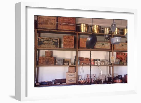 Trading Post Reconstructed at Fort Laramie on the Oregon Trail, Wyoming-null-Framed Photographic Print