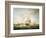 Trading Ship and a Royal Yacht Beaten in the Wind, off the Coast of Dover (England). Oil on Canvas,-Charles Brooking-Framed Giclee Print